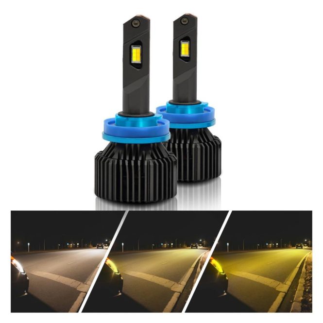 Car Headlights | H8/H9/H11 LED Headlight Bulbs IP67 Waterproof Car LED Headlight Bulbs 3000K/4300K/6000K 200W 40000LM Bright LED Headlights, 2PCS Grey Car Headlights Car Headlights