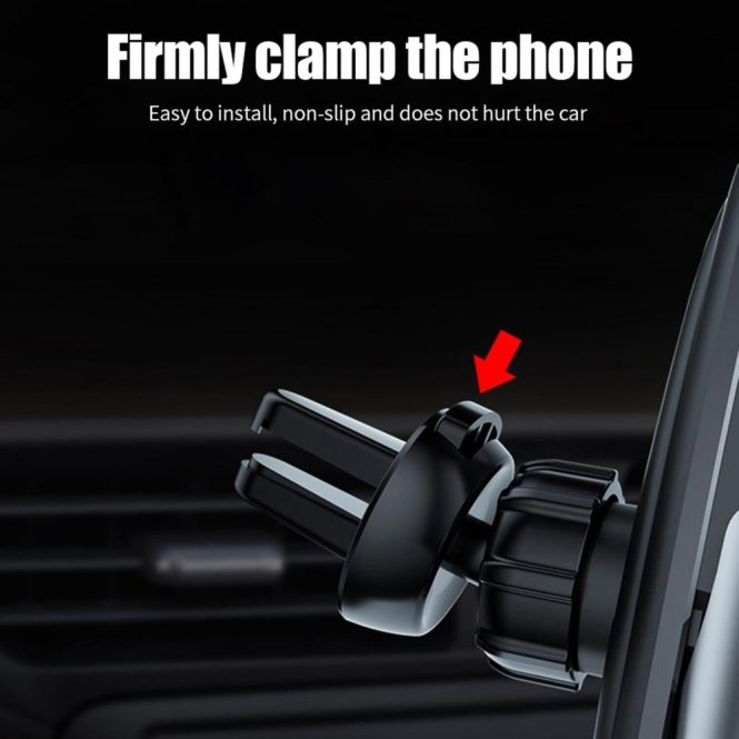 Car Phone Holder | Wireless Charger Car Phone Bracket Fast Charging Wireless Car Outlet Charger Mount Stand Mobile Phone Holder Black Car Decorations Black