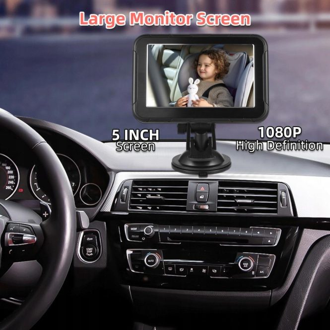 Car Rear View Camera | 1080P Baby Car Camera Baby Car Monitor Backseat Camera for Kids with Car Charger Camera Bracket Car Rear View Camera