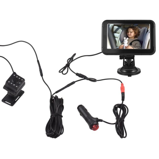 Car Rear View Camera | 1080P Baby Car Camera Baby Car Monitor Backseat Camera for Kids with Car Charger Camera Bracket Car Rear View Camera