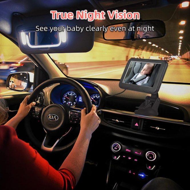 Car Rear View Camera | 1080P Baby Car Camera Baby Car Monitor Backseat Camera for Kids with Car Charger Camera Bracket Car Rear View Camera