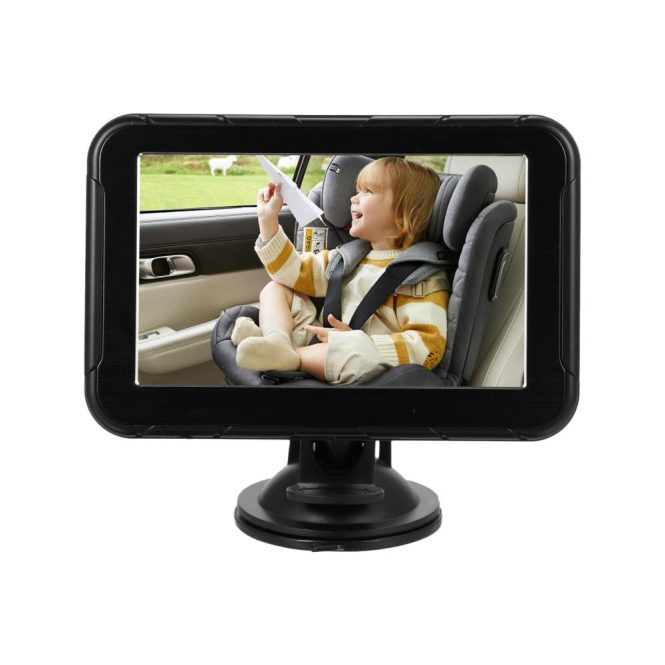 Car Rear View Camera | 5 inch HD 1080P Car Baby Monitor with Infant Car Seat Camera Rear Facing Backseat Camera Black Car Alarms & Security Black