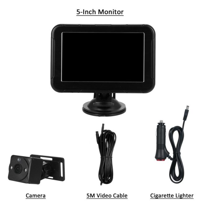 Car Rear View Camera | 5 inch HD 1080P Car Baby Monitor with Infant Car Seat Camera Rear Facing Backseat Camera Black Car Alarms & Security Black