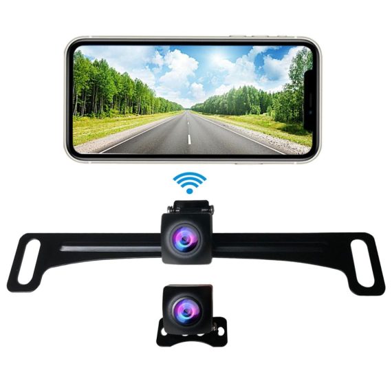 Car Rear View Camera | Wireless Backup Camera 1080P 5G WiFi Night Vision Rear View Camera for iOS/Android IP67 Waterproof Reverse Camera for Truck Trailer RV Camper Car Alarms & Security Car Rear View Camera