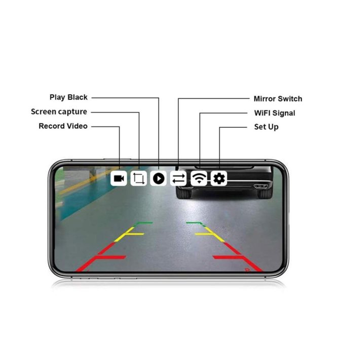 Car Rear View Camera | Wireless Backup Camera HD WIFI Rear View Camera Black Car Alarms & Security Black