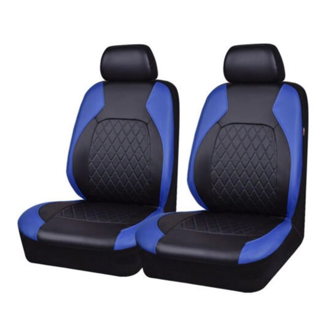 Car Seat Cushion | 9 Pieces Car Seat Covers Universal PU Leather Seat Protector Full Set Automobile Interior Accessories for Car SUV Vehicle Royal Blue Car Decorations Car Seat Cushion