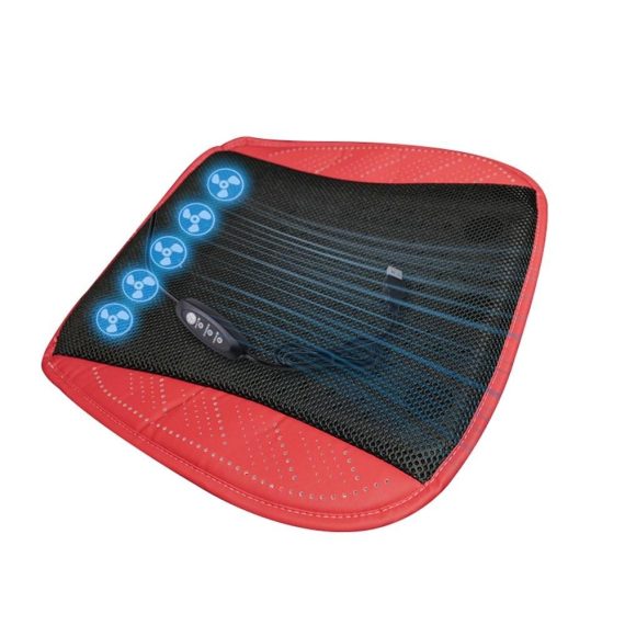 Car Seat Cushion | Car Seat Fan Cushion for Summer Driving Cooling Car Seat Cover with 5 Fans and 3 Adjustable Speed Red Car Decorations Car Seat Cushion