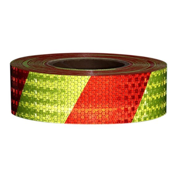 Car Stickers | Shining Reflective Safety Warning Tape Self Adhesive Twill Printing Reflective Tape for Car Red & Yellow Car Decorations Car Stickers