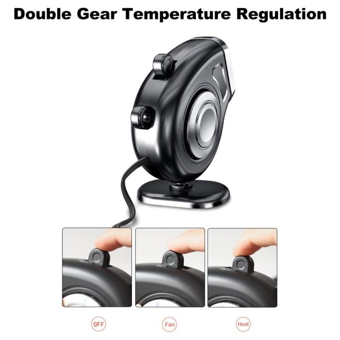 Car Thermometer | 3-in-1 12V 120W Adjustable Auto Heater Fan Car Vehicle Dashboard Electric Heater Cooling Fan Window Windshield Defroster Demister Black Car Electronics Black