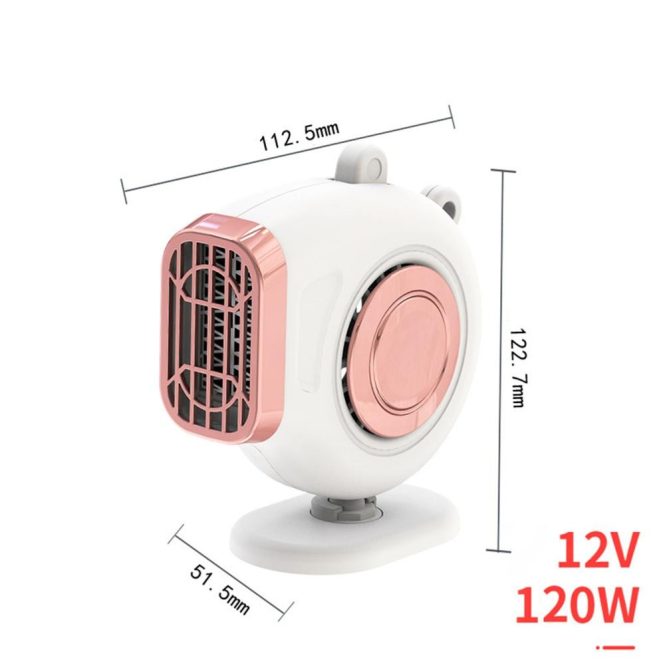 Car Thermometer | 3-in-1 12V 120W Adjustable Auto Heater Fan Car Vehicle Dashboard Electric Heater Cooling Fan Window Windshield Defroster Demister White Car Electronics Car Thermometer