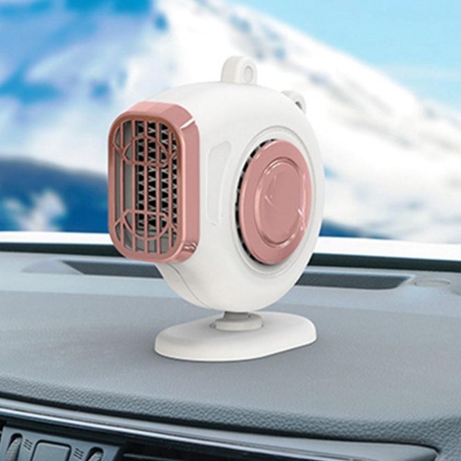 Car Thermometer | 3-in-1 12V 120W Adjustable Auto Heater Fan Car Vehicle Dashboard Electric Heater Cooling Fan Window Windshield Defroster Demister White Car Electronics Car Thermometer