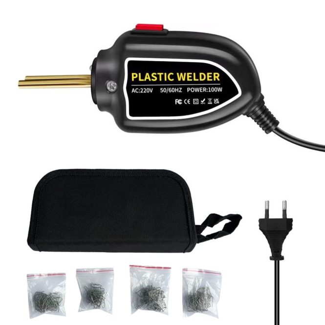 Car Tools | 100W Plastic Welder Hot Stapler Machine eu Black Car Repair & Maintenance Black