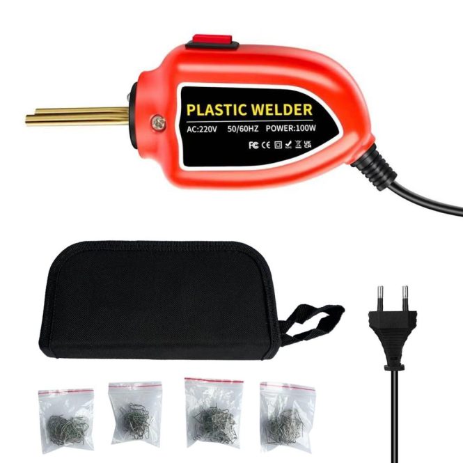 Car Tools | 100W Plastic Welder Hot Stapler Machine eu Red Car Repair & Maintenance Car Tools