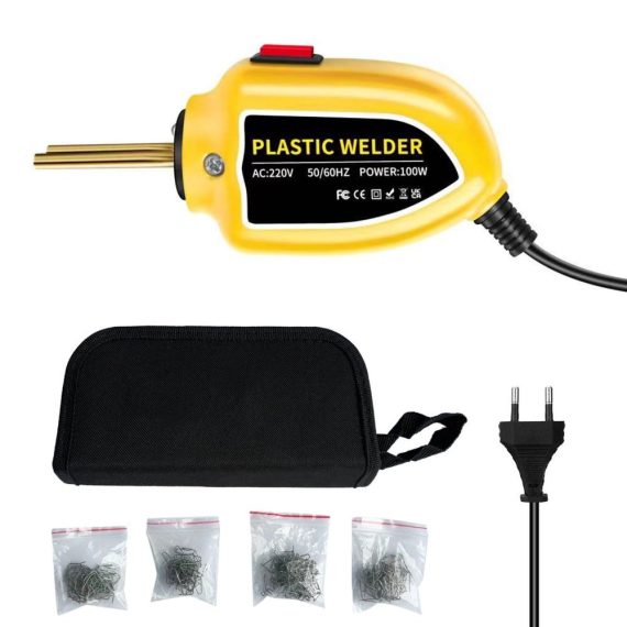 Car Tools | 100W Plastic Welder Hot Stapler Machine eu Yellow Car Repair & Maintenance Car Tools