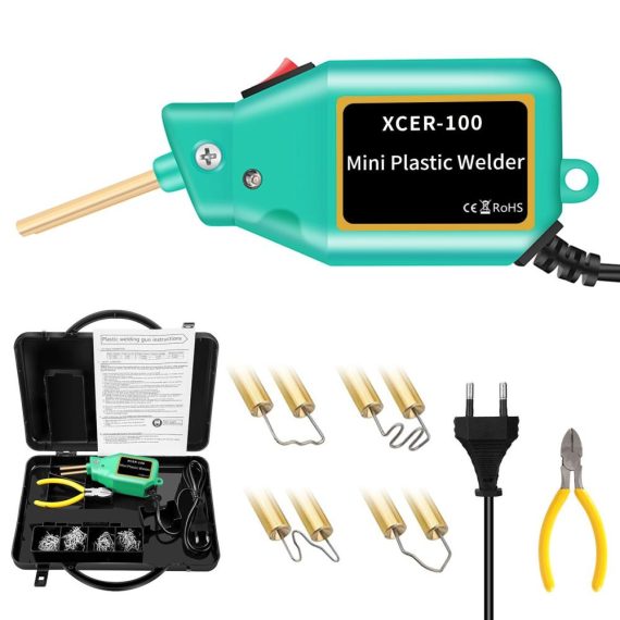 Car Tools | 100W Portable Mini Hot Stapler Plastic Welding Machine Car Bumper Repair Kit Plastic Welder Pro Kit eu Green Car Repair & Maintenance Car Tools