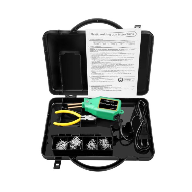 Car Tools | 100W Portable Mini Hot Stapler Plastic Welding Machine Car Bumper Repair Kit Plastic Welder Pro Kit eu Green Car Repair & Maintenance Car Tools