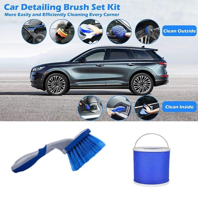 Car Tools | 10PCS Car Wash Cleaning Tools Kit Blue Car Repair & Maintenance Blue