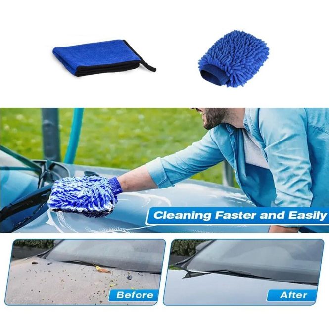 Car Tools | 10PCS Car Wash Cleaning Tools Kit Blue Car Repair & Maintenance Blue