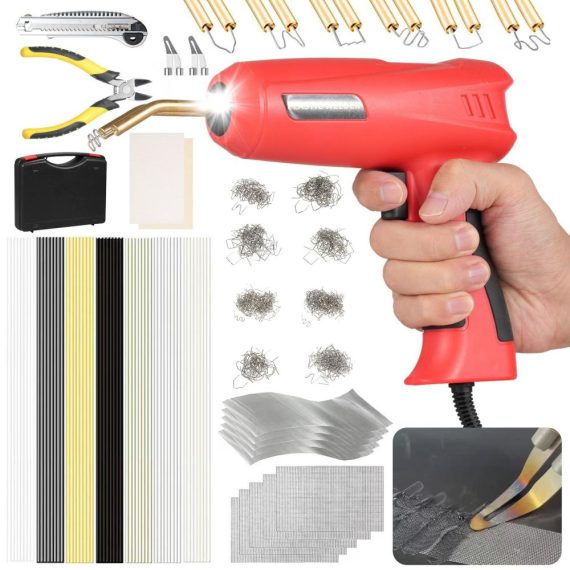 Car Tools | 150W Plastic Welder 2 in 1 Handheld Hot Stapler Machine eu Red Car Repair & Maintenance Car Tools