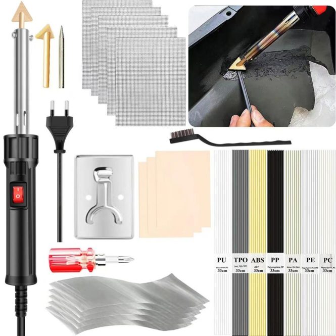 Car Tools | 150W Plastic Welding kit 2-in-1 Plastic Welder and Soldering Iron Gun eu Car Repair & Maintenance Car Tools