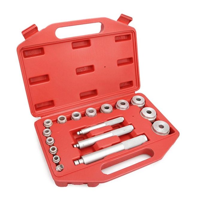 Car Tools | 17pcs Small Bearing Extractor Bearing Pads Installation and Disassembly Tools Set Silver Car Repair & Maintenance Car Tools