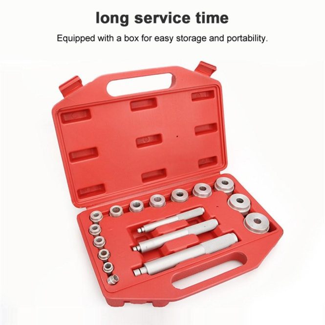 Car Tools | 17pcs Small Bearing Extractor Bearing Pads Installation and Disassembly Tools Set Silver Car Repair & Maintenance Car Tools