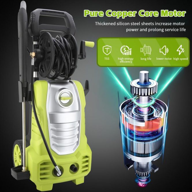 Car Tools | 2400PSI 1.67GPM Power Washer with 20FT Hose us Green Car Repair & Maintenance Car Tools