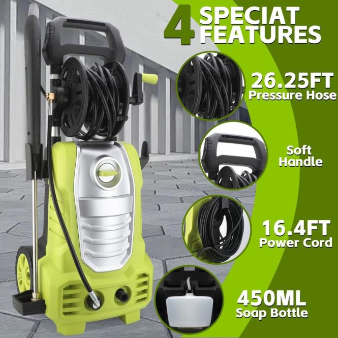 Car Tools | 2400PSI 1.67GPM Power Washer with 20FT Hose us Green Car Repair & Maintenance Car Tools