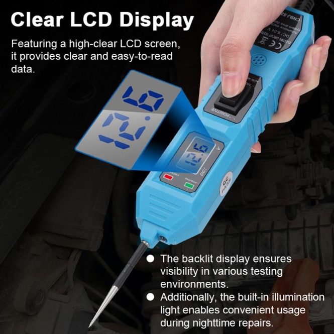 Car Tools | 3.5V-36V Automotive Power Circuit Probe Tester Blue Car Repair & Maintenance Blue