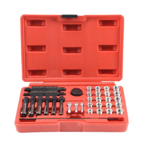 Car Tools | 33PCS Glow Plug Thread Repair Kit Red Car Repair & Maintenance Car Tools