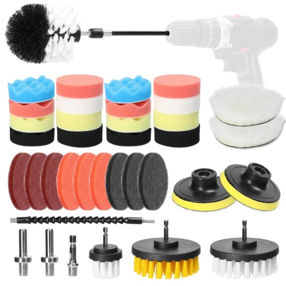 Car Tools | 38PCS Car Polishing Pads Waxing Buffing Sponge Pad Kit Set for Car Polisher Buffer Waxer Sander Polishing Tool Set Multicolor Car Repair & Maintenance Car Tools