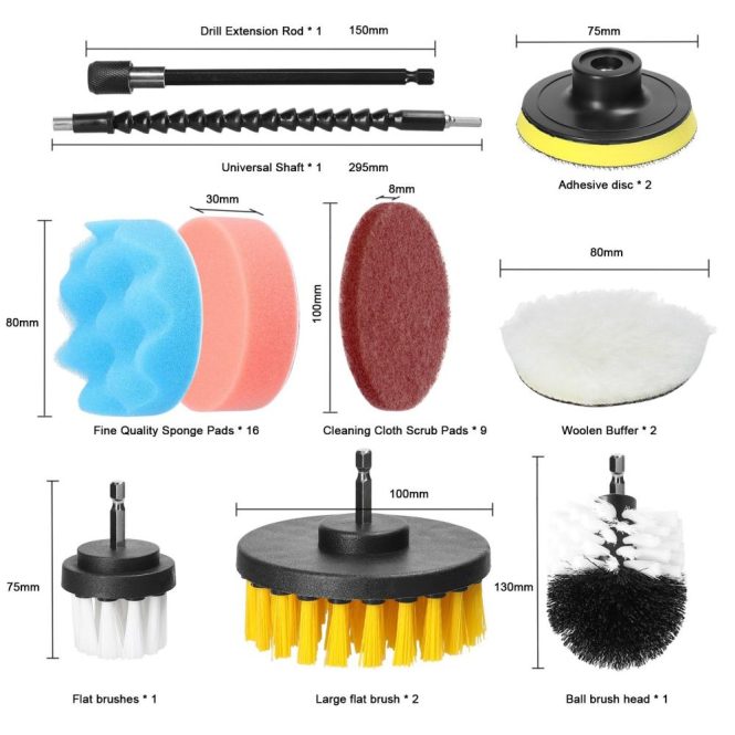 Car Tools | 38PCS Car Polishing Pads Waxing Buffing Sponge Pad Kit Set for Car Polisher Buffer Waxer Sander Polishing Tool Set Multicolor Car Repair & Maintenance Car Tools