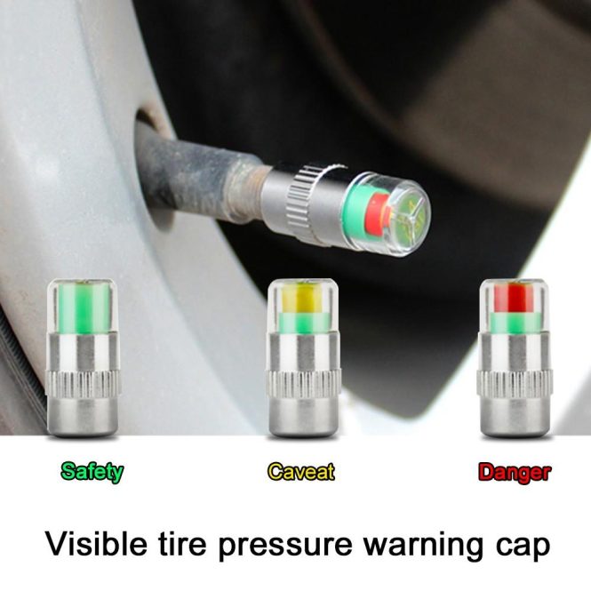 Car Tools | 4PCS car auto tire pressure monitor tire gage alert sensor indicator valve caps J1460-6 Car Repair & Maintenance Car Tools