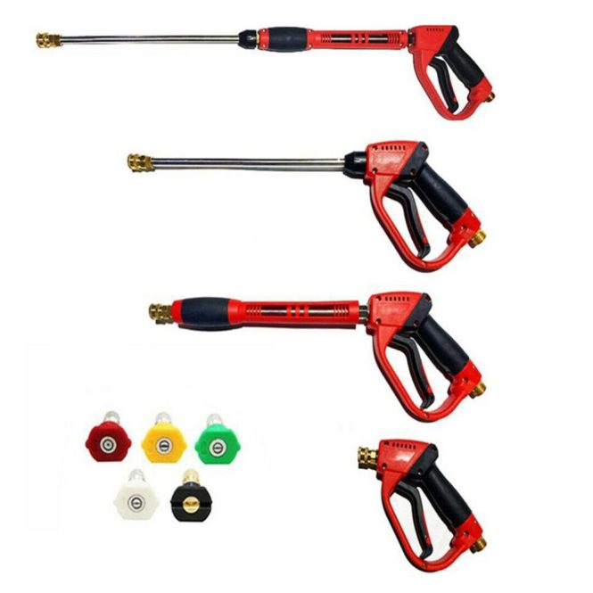 Car Tools | 5200PSI High Pressure Car Power Wash Sprayer Wand Lance Nozzle Tips O-rings Kit Red Car Repair & Maintenance Car Tools