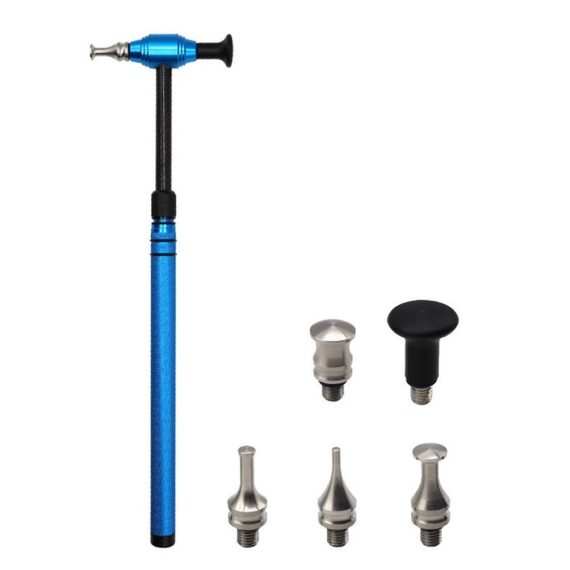 Car Tools | 6 PCS Paintless Removal Tools Telescopic Aluminum Alloy Hammer with 5 Replacement Heads Blue Car Repair & Maintenance Blue