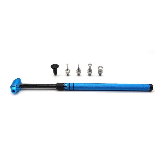 Car Tools | 6 PCS Paintless Removal Tools Telescopic Aluminum Alloy Hammer with 5 Replacement Heads Blue Car Repair & Maintenance Blue