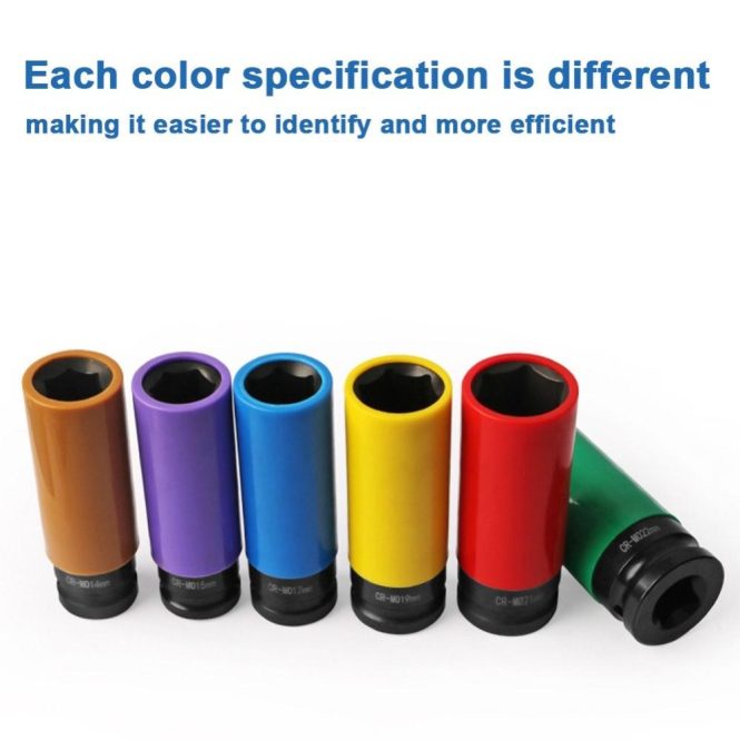 Car Tools | 6pcs Socket Wrench Sleeve Set Tire Protections Sleeves Car Motorcycle Repairing Tools Kit Multicolor Car Repair & Maintenance Car Tools