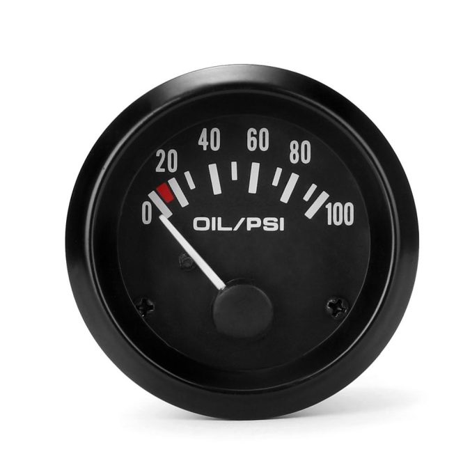 Car Tools | Automobile Oil Pressure Gauge Refitting 52mm Automobile Oil Pressure Instrument 0~100PSI Oil Pressure Gauge With Sensors Black Car Repair & Maintenance Black