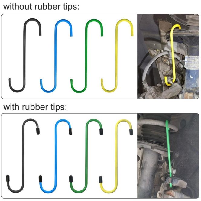 Car Tools | Automotive Brake Caliper Hooks 2PCS Brake Caliper Hangers Excellent Brake Caliper Hook Hanger for Automotive Tool Use in Brake Bearing Axle and Suspension Yellow1 Car Repair & Maintenance Car Tools