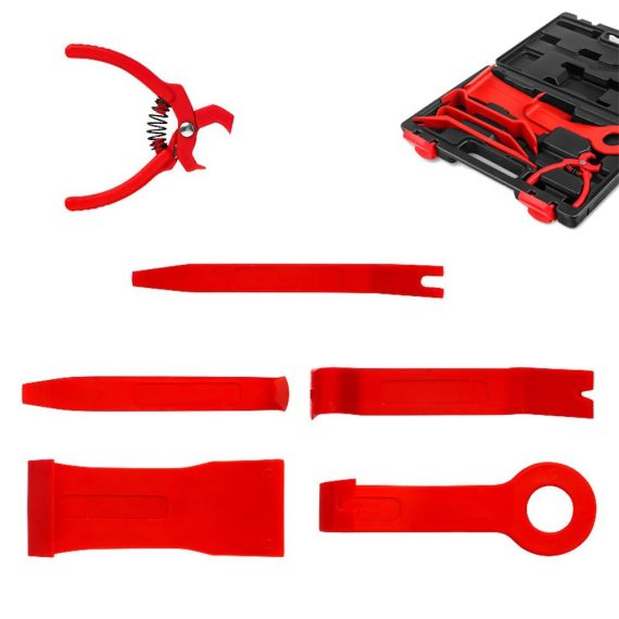 Car Tools | Automotive Instrument Pry Bar Set Car Interior Door Clip Panel Trim Dashboard Removal Tool Kit Red Car Repair & Maintenance Car Tools