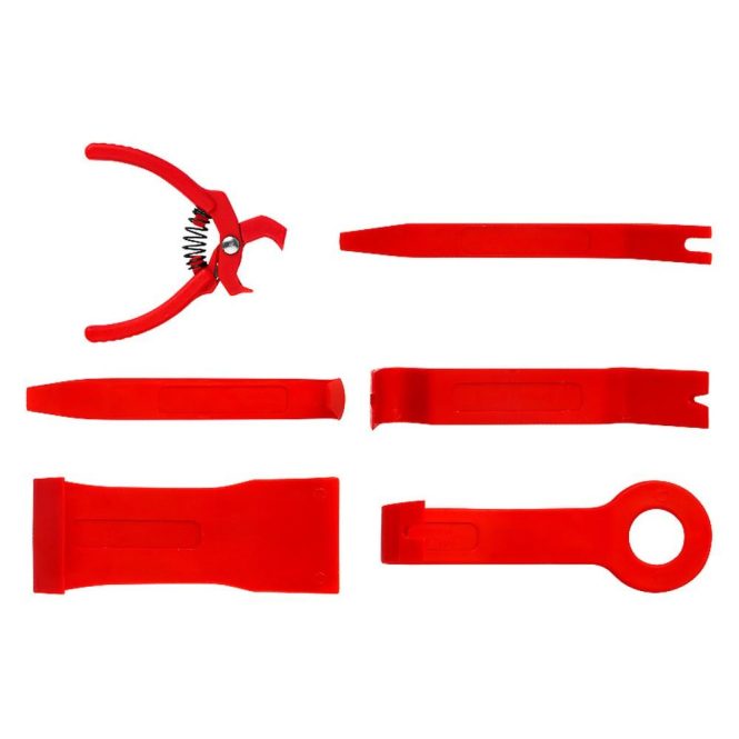 Car Tools | Automotive Instrument Pry Bar Set Car Interior Door Clip Panel Trim Dashboard Removal Tool Kit Red Car Repair & Maintenance Car Tools