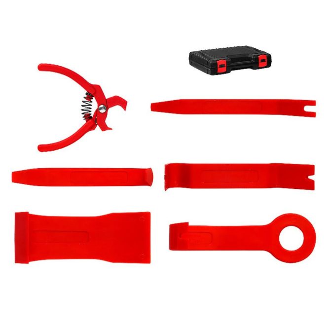 Car Tools | Automotive Instrument Pry Bar Set Car Interior Door Clip Panel Trim Dashboard Removal Tool Kit Red Car Repair & Maintenance Car Tools