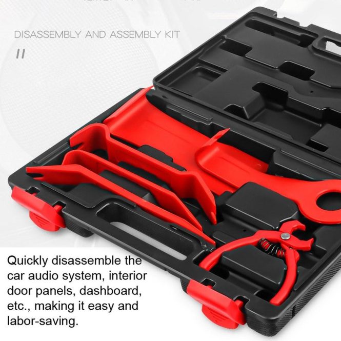 Car Tools | Automotive Instrument Pry Bar Set Car Interior Door Clip Panel Trim Dashboard Removal Tool Kit Red Car Repair & Maintenance Car Tools