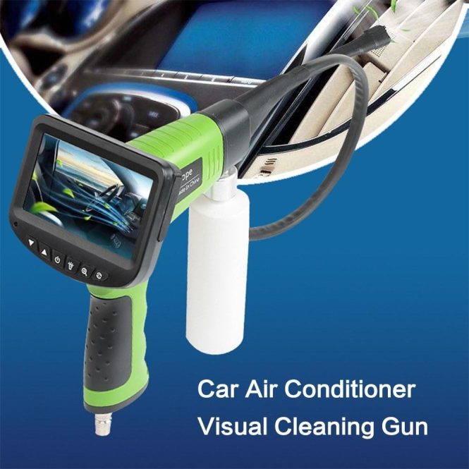 Car Tools | Car Air Conditioner Cleaning Gun Pipeline Inspection Camera LCD Display Car Air Conditioner Visual Cleaning Gun Green Car Repair & Maintenance Car Tools