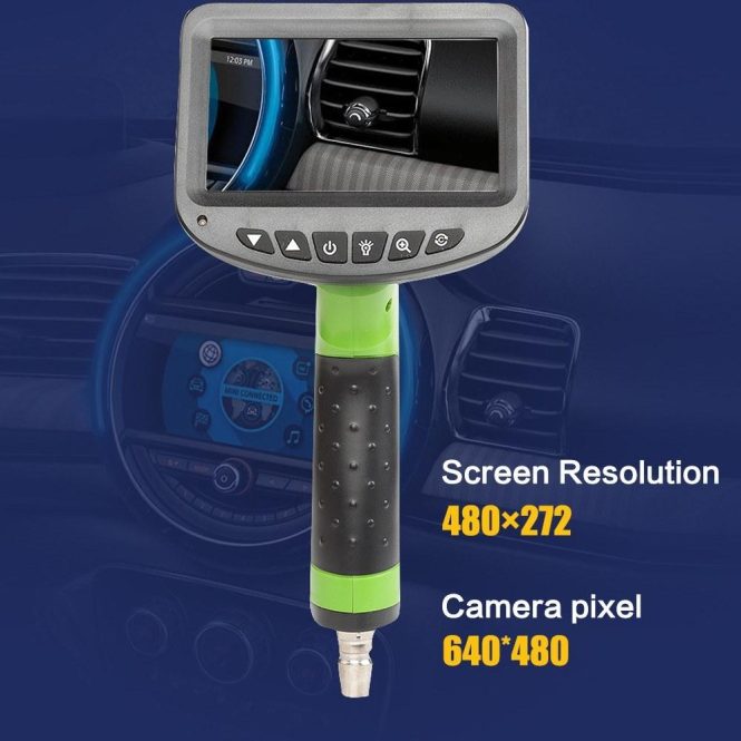 Car Tools | Car Air Conditioner Cleaning Gun Pipeline Inspection Camera LCD Display Car Air Conditioner Visual Cleaning Gun Green Car Repair & Maintenance Car Tools