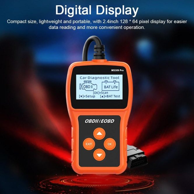 Car Tools | Car Professional Scan Tool Auto OBD Battery Lifespan Tester Automobile Code Reader Car Fault Detector Orange Car Repair & Maintenance Car Tools