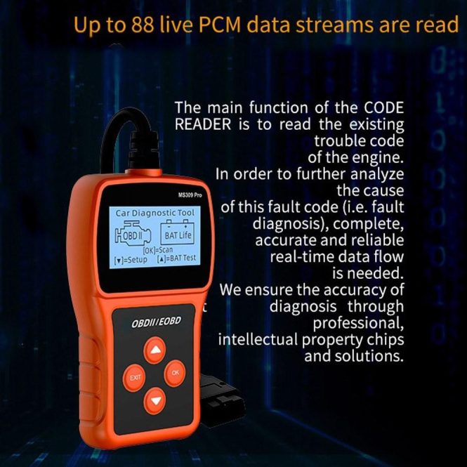 Car Tools | Car Professional Scan Tool Auto OBD Battery Lifespan Tester Automobile Code Reader Car Fault Detector Orange Car Repair & Maintenance Car Tools