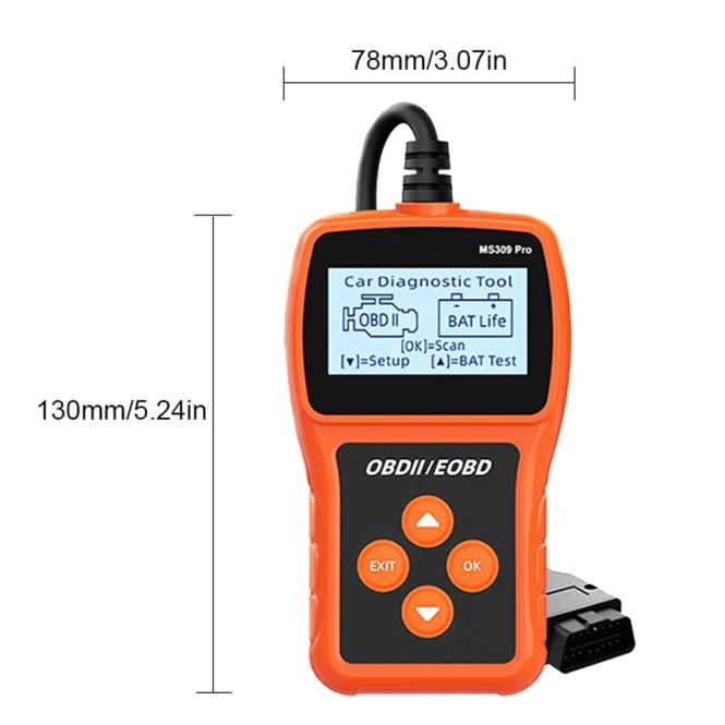 Car Tools | Car Professional Scan Tool Auto OBD Battery Lifespan Tester Automobile Code Reader Car Fault Detector Orange Car Repair & Maintenance Car Tools