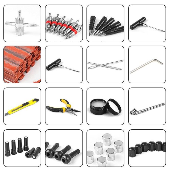 Car Tools | Car Tyre Repair Kit Puncture Plug Set Auto Bike Tire Repairing Tools Set Multicolor Car Repair & Maintenance Car Tools