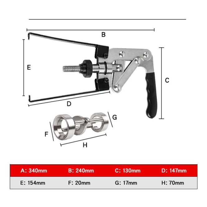 Car Tools | Car Valves Spring Remover Pressure Type Vernier Pliers Auto OilSeal Disassembly and Assembly Tool Valves Spring Puller Black Car Repair & Maintenance Black